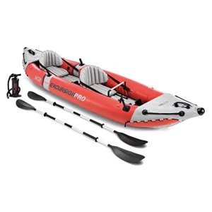 68309EP Pro K2 Inflatable Kayak Set: 2-Person 400lb PVC Adjustable Bucket Seat Includes Deluxe 86in